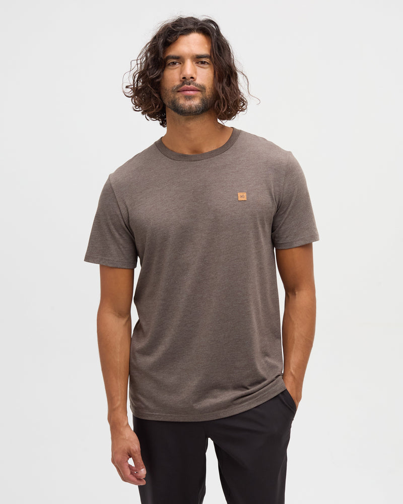 Brown-Treeblend-Regular-Fit-Crew-Neck-T-shirt