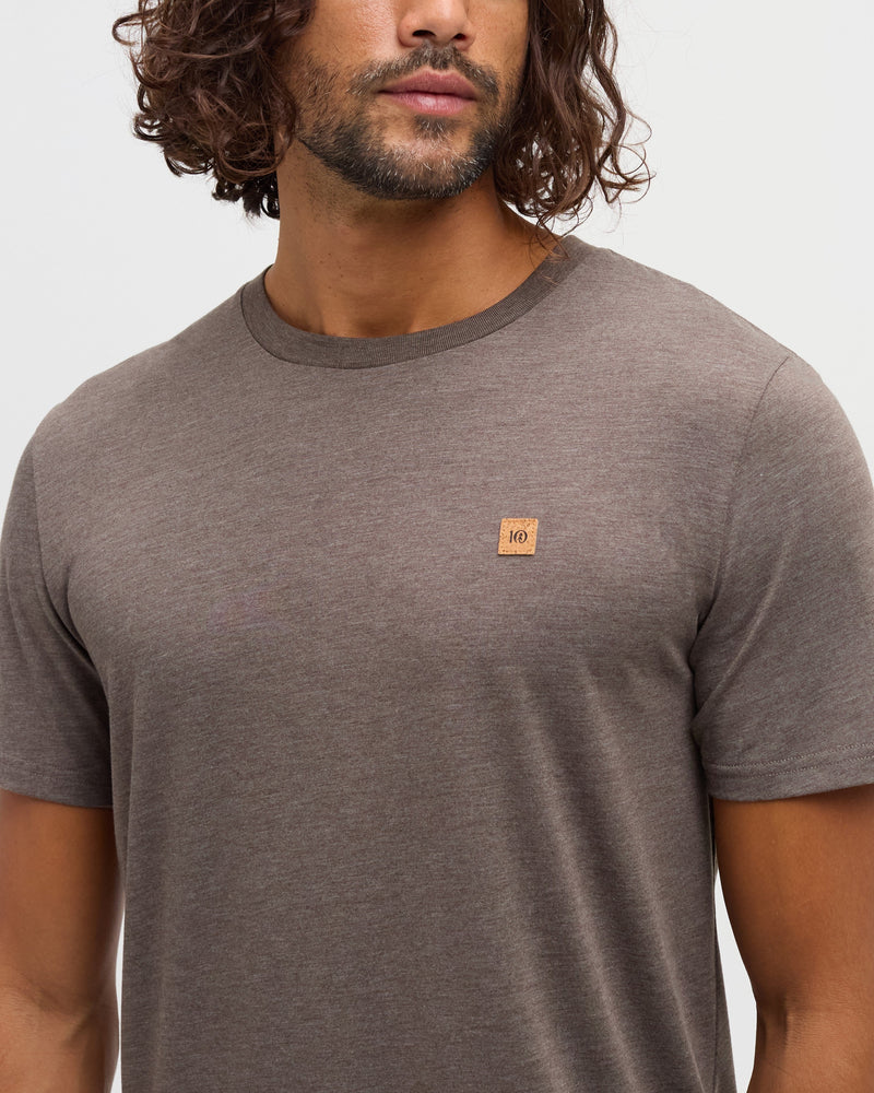 Brown-Treeblend-Regular-Fit-Crew-Neck-T-shirt