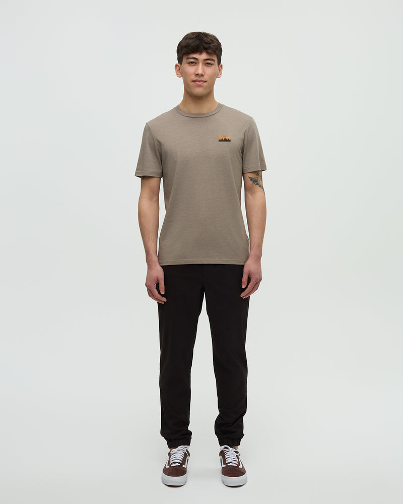 Brown-Treeblend-Regular-Fit-Crew-Neck-T-shirt