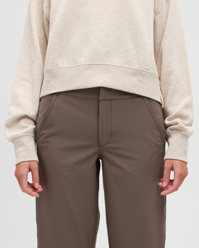 Brown-Women_s-Cropped-Mid-rise-Pant