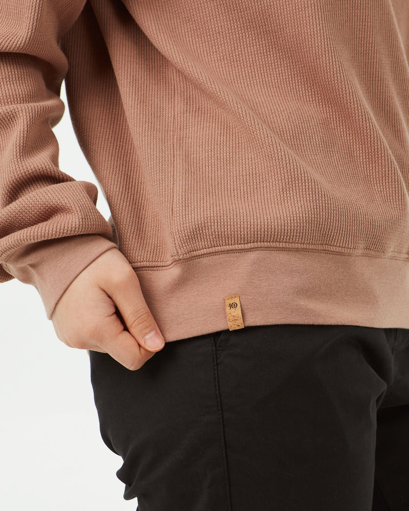 BrownWomen_sWaffleKnitHalfZipSweatshirt