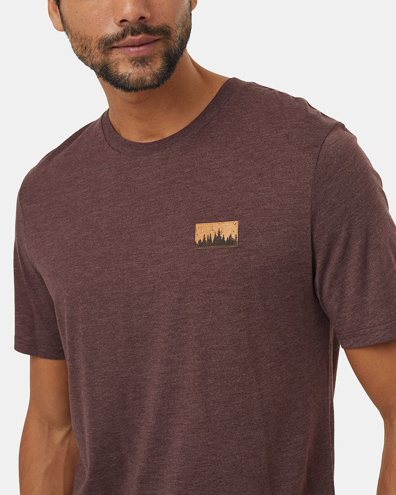 Burgundy-Crew-Neck-Graphic-Shortsleeve-T-Shirt