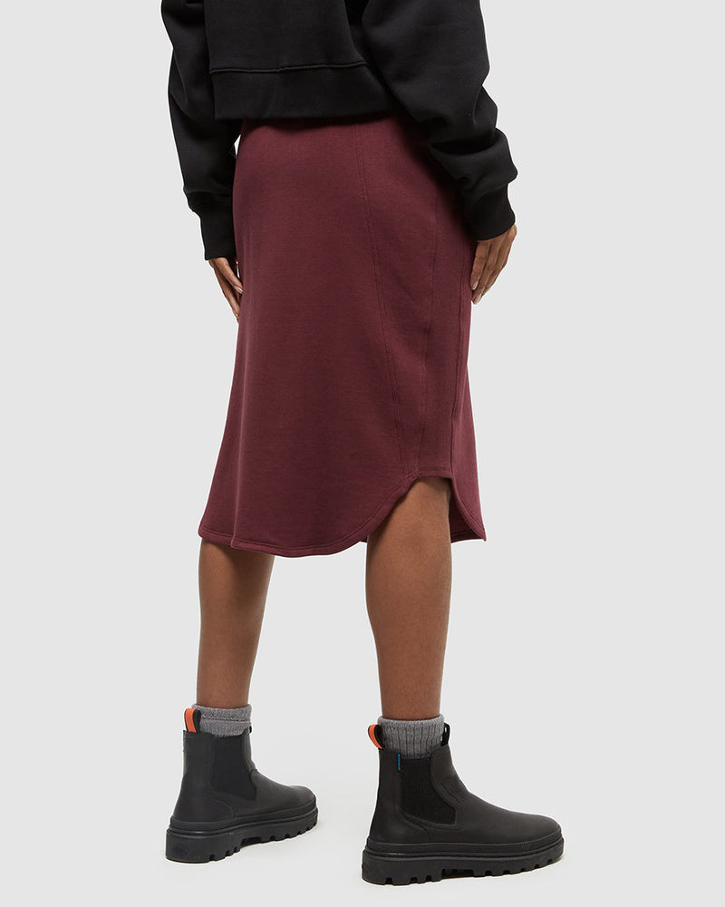Burgundy-High-Rise-TreeFleece-Skirt