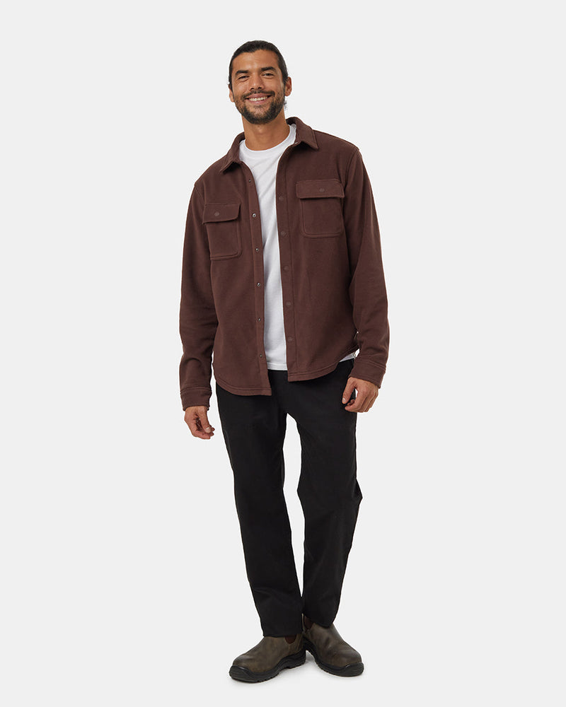 Burgundy-Recycled-Polyester-Longsleeve-Shirt-Jacket