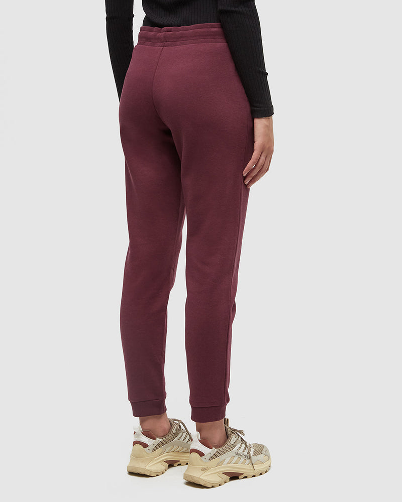 Burgundy-Regular-Fit-Elastic-Waist-Jogger