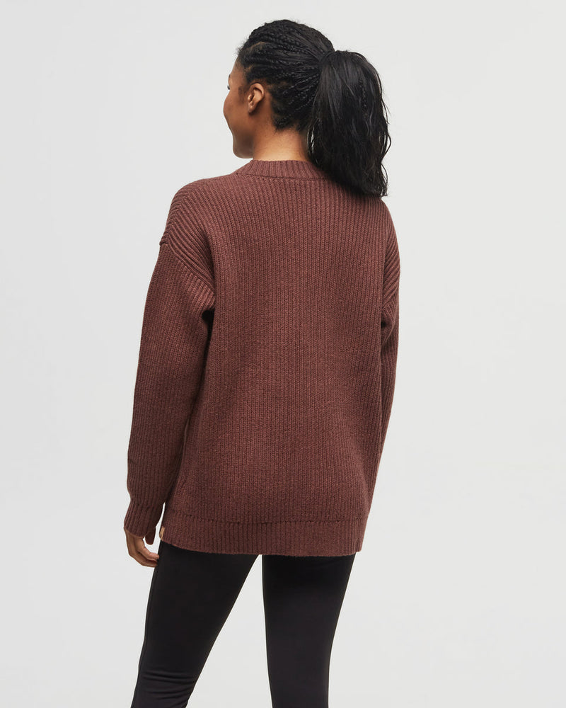 Burgundy-Women_s-Oversized-Long-Wool-Cardigan
