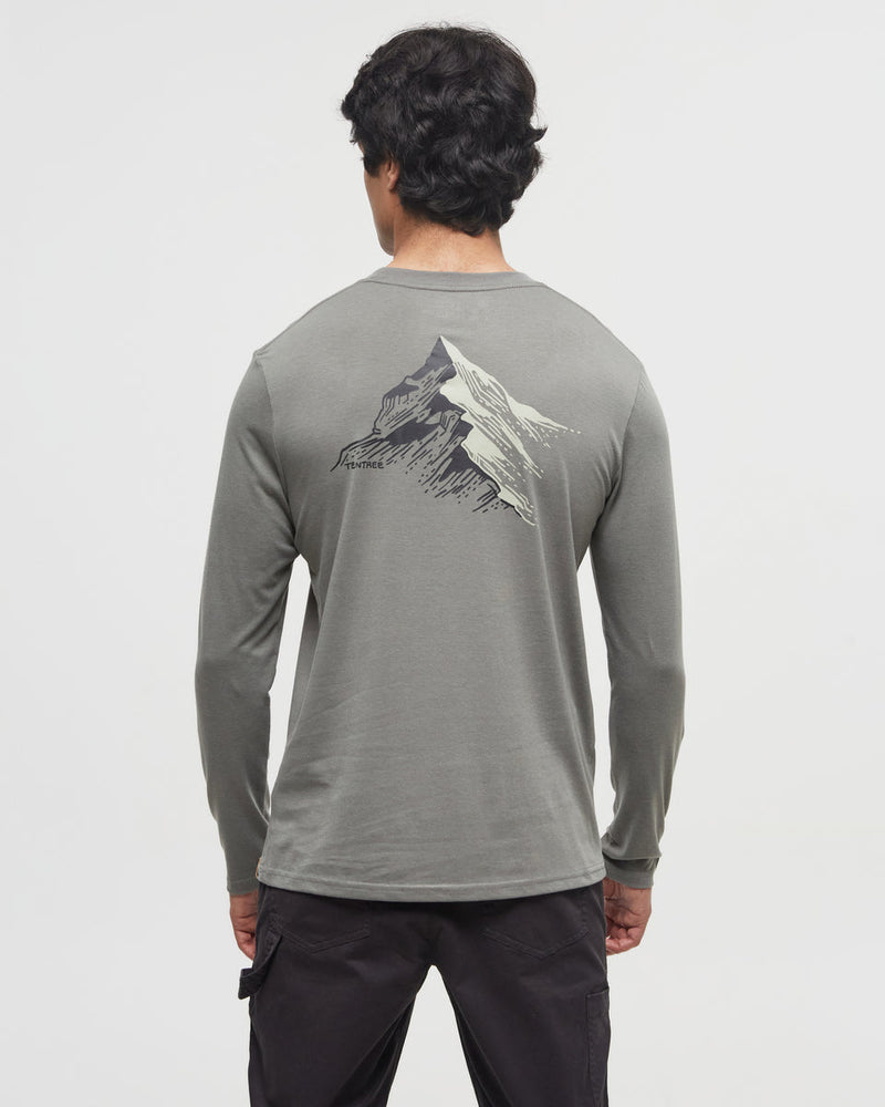 Green-Crew-Neck-Graphic-Longsleeve-T-Shirt