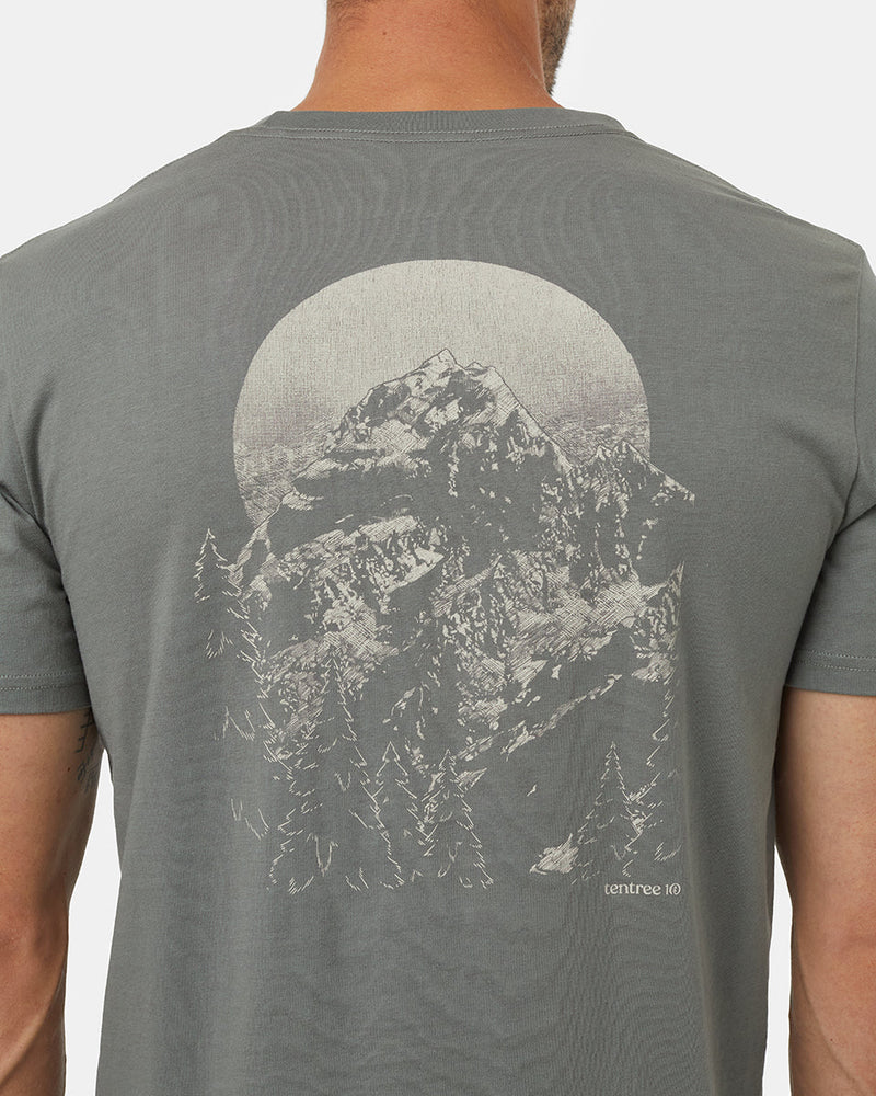 Green-Crew-Neck-Graphic-Shortsleeve-T-Shirt