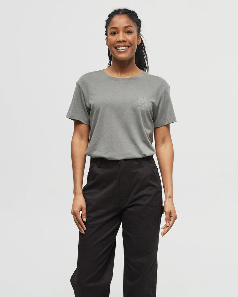 Green-Crew-Neck-Graphic-Shortsleeve-T-Shirt