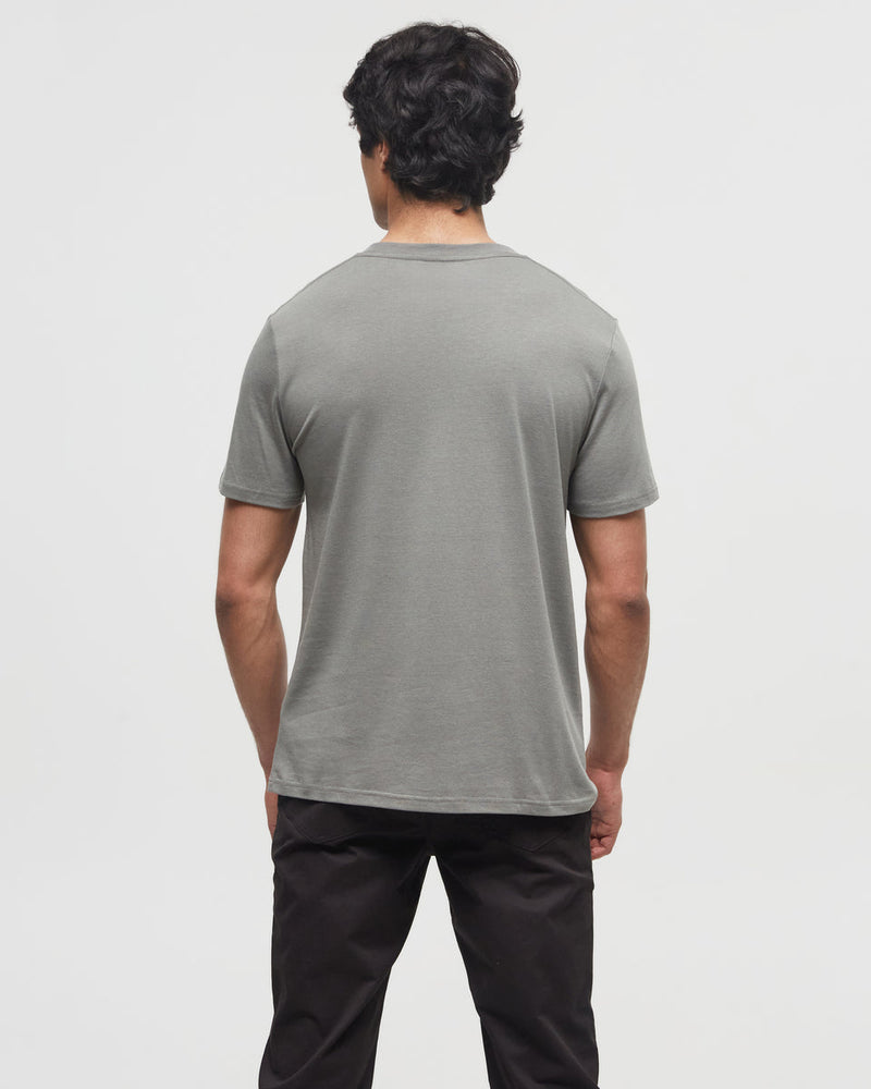 Green-Crew-Neck-Short-Sleeve-Graphic-T-Shirt