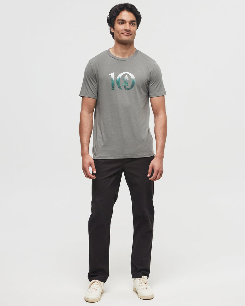 Green-Crew-Neck-Short-Sleeve-Graphic-T-Shirt