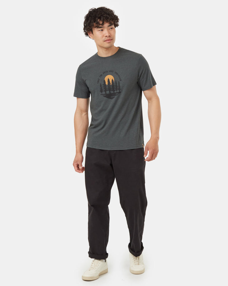 Green-Crew-Neck-Short-Sleeve-Graphic-T-Shirt