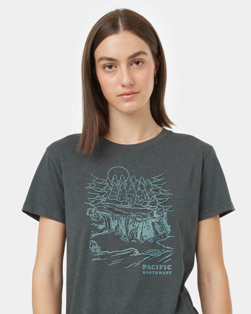 Green-Crew-Neck-Short-Sleeve-Graphic-T-Shirt