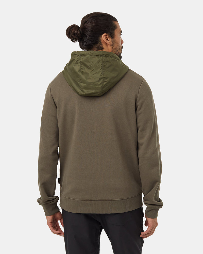 Green-Half-Zip-Regular-Fit-Fleece-Hoodie