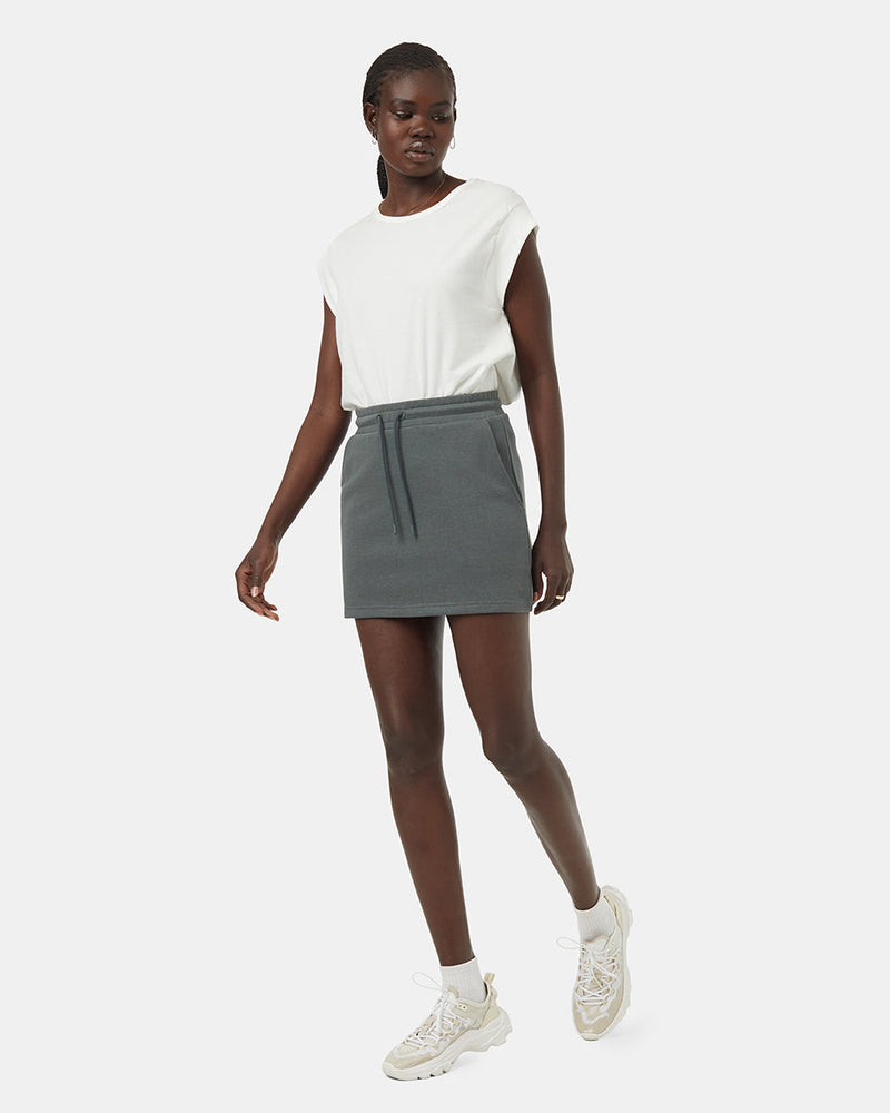 Green-High-Rise-Fleece-Mini-Skirt