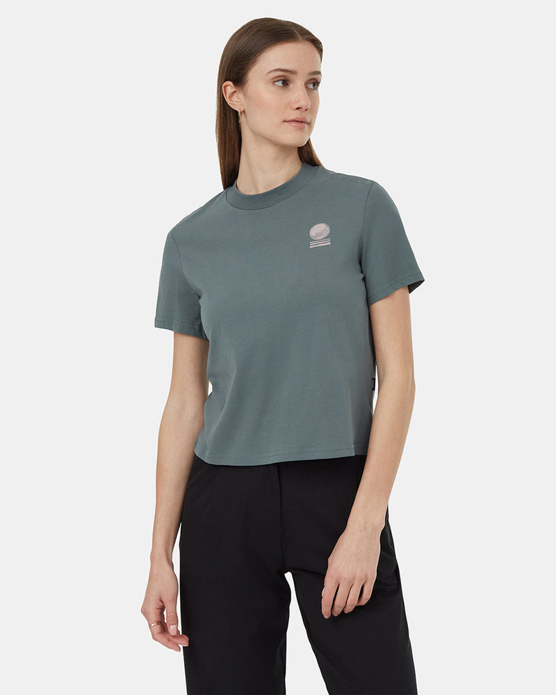 Green-Organic-Cotton-Crew-Neck-Graphic-Shortsleeve-T-Shirt