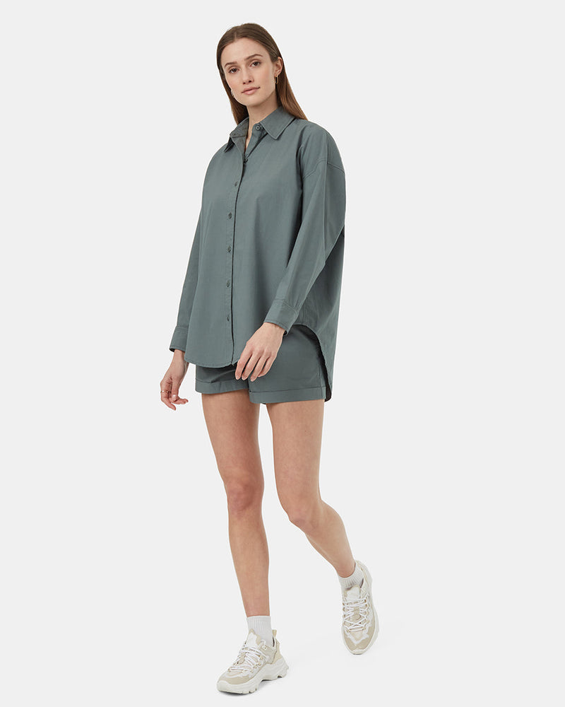 Green-Organic-Cotton-Oversized-Collared-Shirt