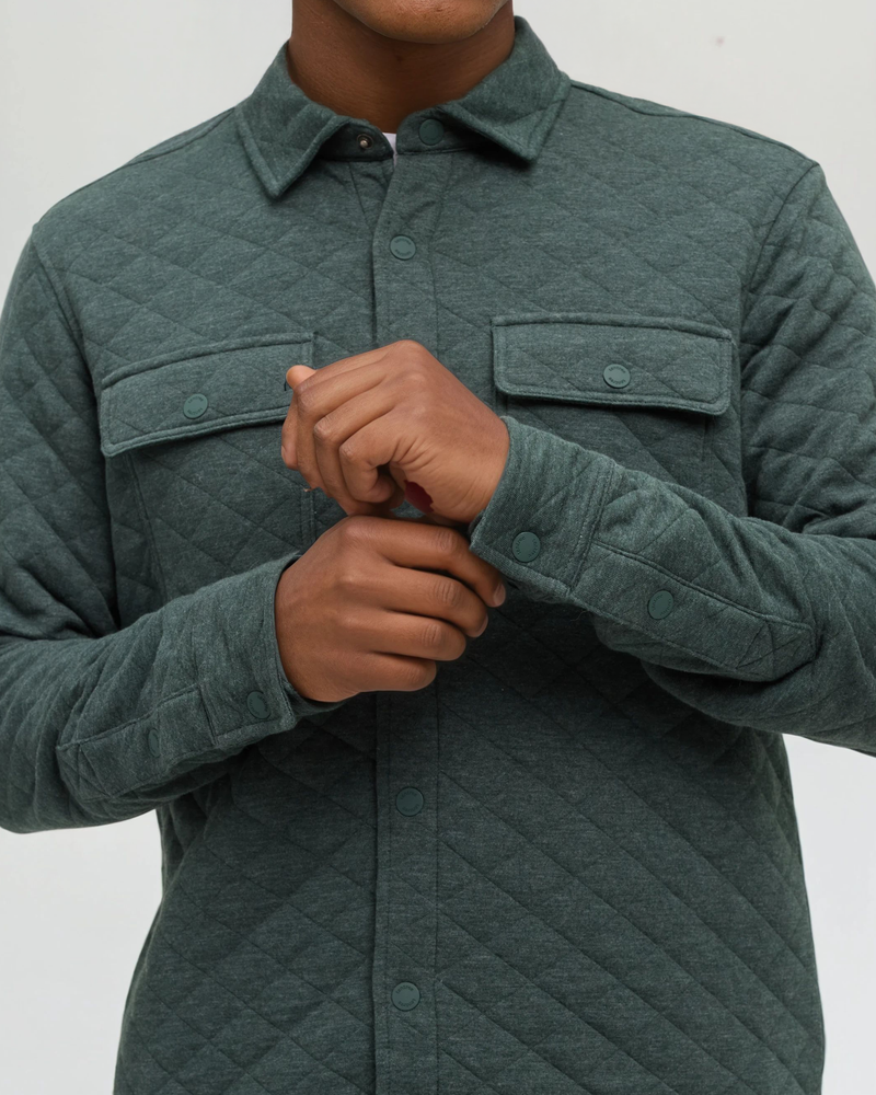 Green-Quilt-Knit-Regular-Fit-Set-in-Shirt
