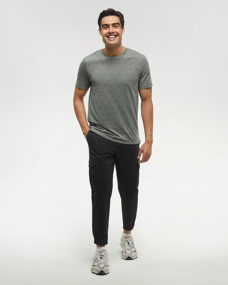 Green-Regular-Fit-Crew-Neck-T-shirt