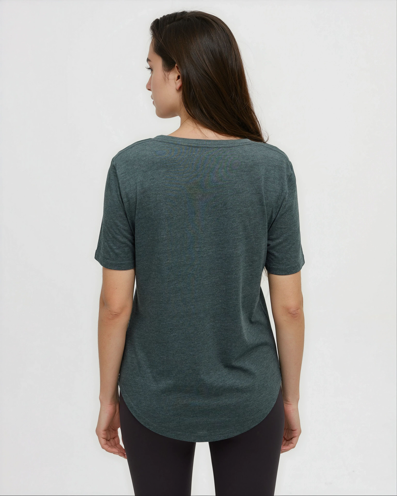 Green-TreeBlend-V-Neck-T-Shirt