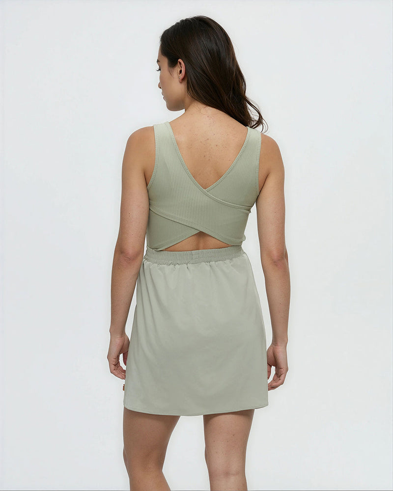 Green-Twist-Back-Tank-Dress