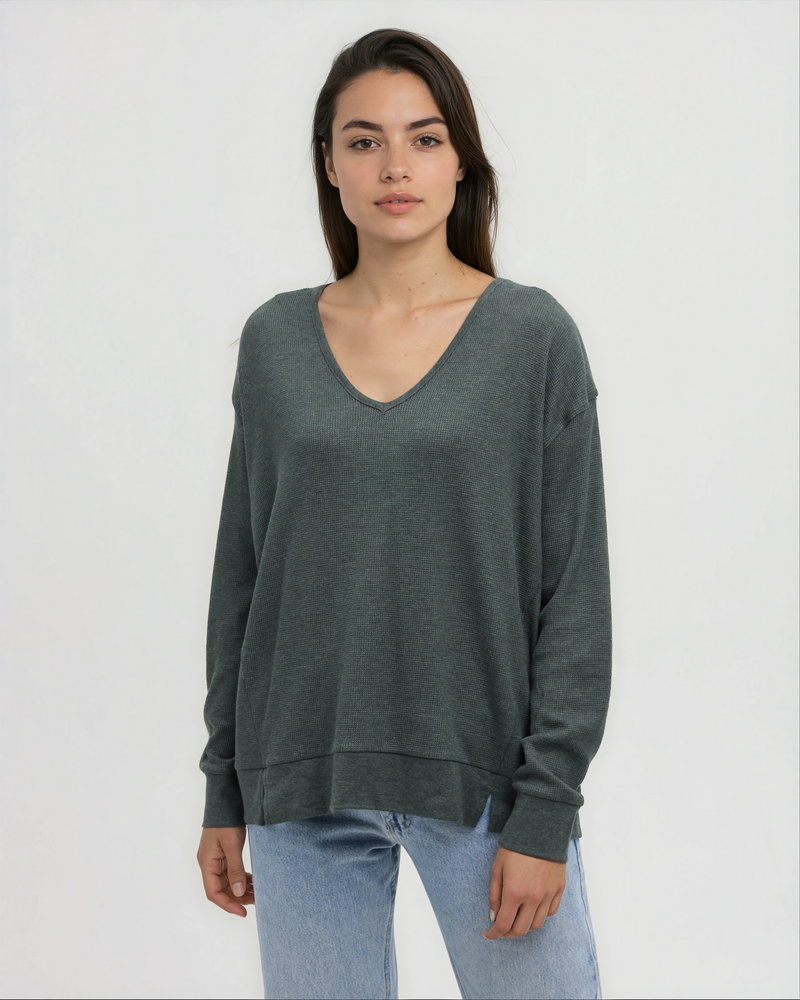 Green-Women_s-Waffle-Longsleeve