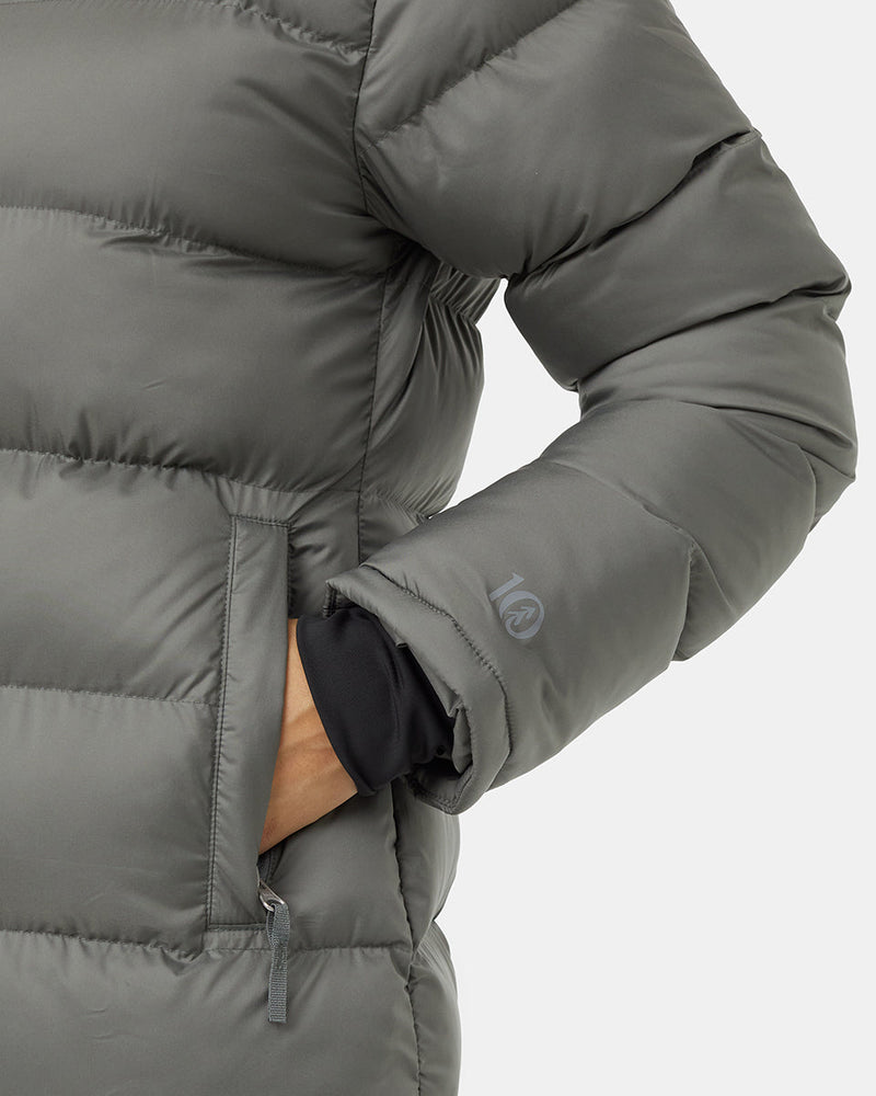 Green-Womens-Long-Puffer-Jacket