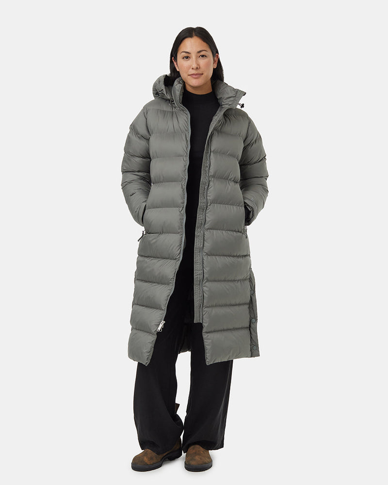 Green-Womens-Long-Puffer-Jacket