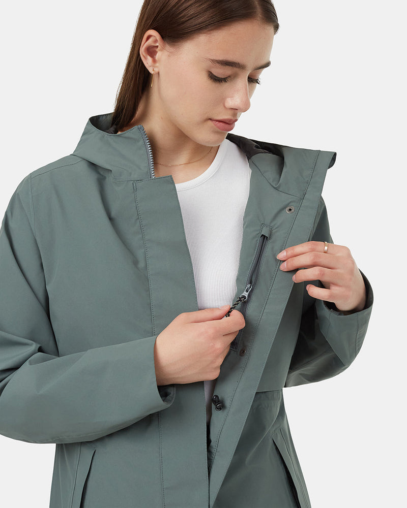 Green-Womens-Recycled-Polyester-Rain-Jacket