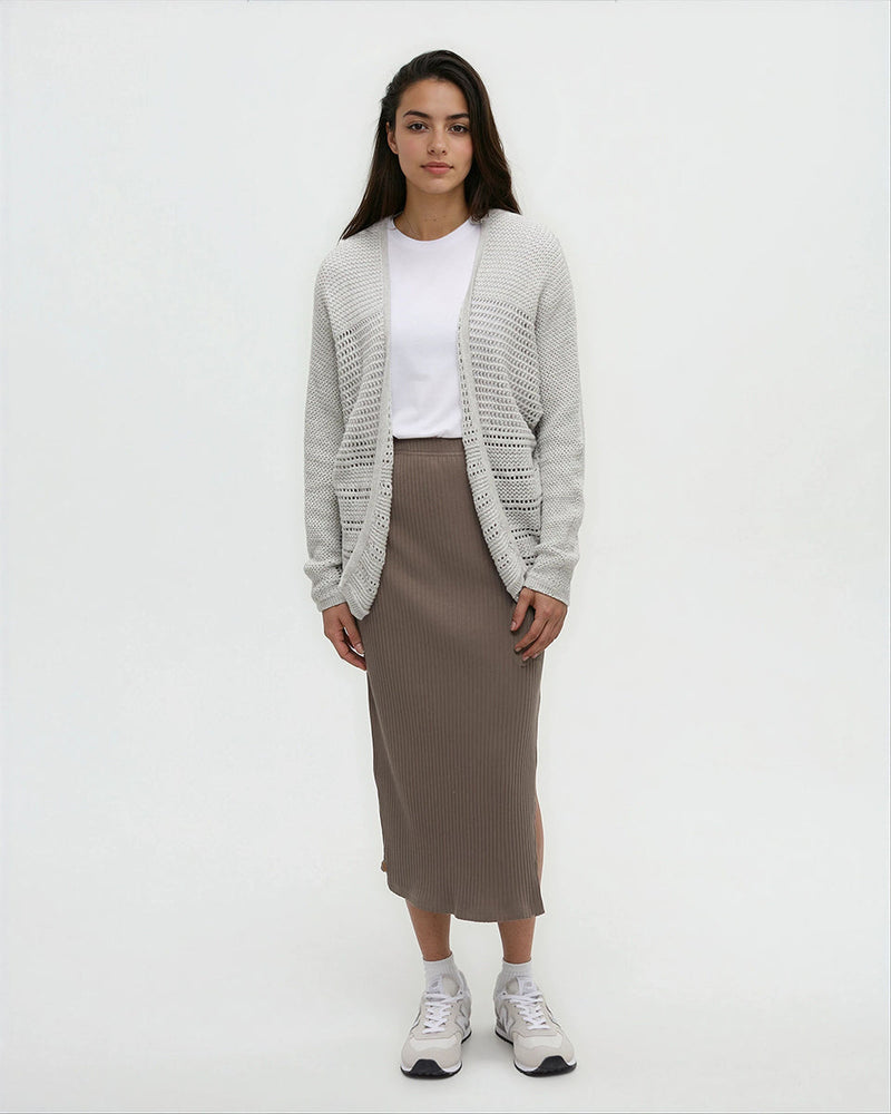 Grey-Oversized-Organic-Cotton-Woven-Cardigan