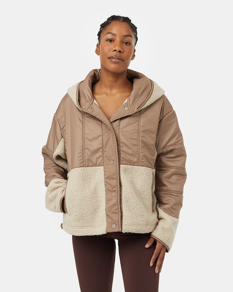 Oatmeal-Boucle-Oversized-Fit-Fleece-Hoodie