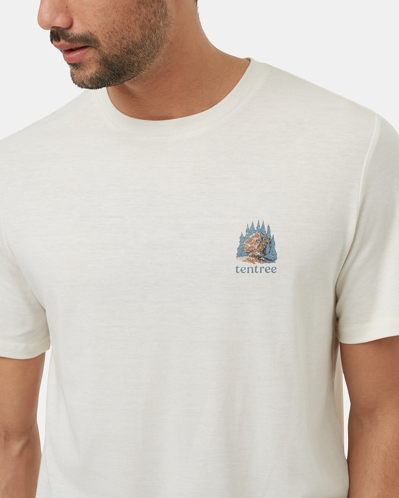 Oatmeal-Crew-Neck-Graphic-Shortsleeve-T-Shirt