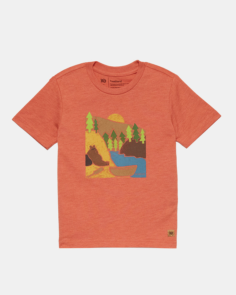Orange-Eco-Friendly-Crew-Neck-Graphic-T-Shirt