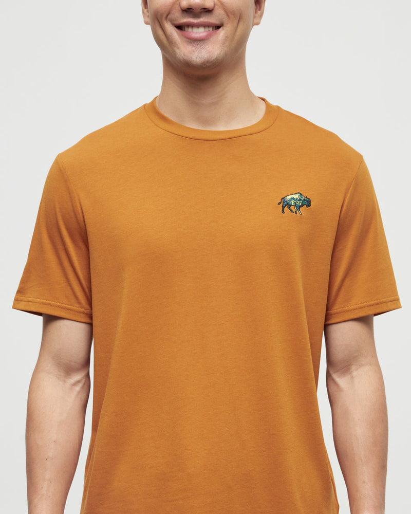Orange-Printed-Graphic-TreeBlend-T-Shirt