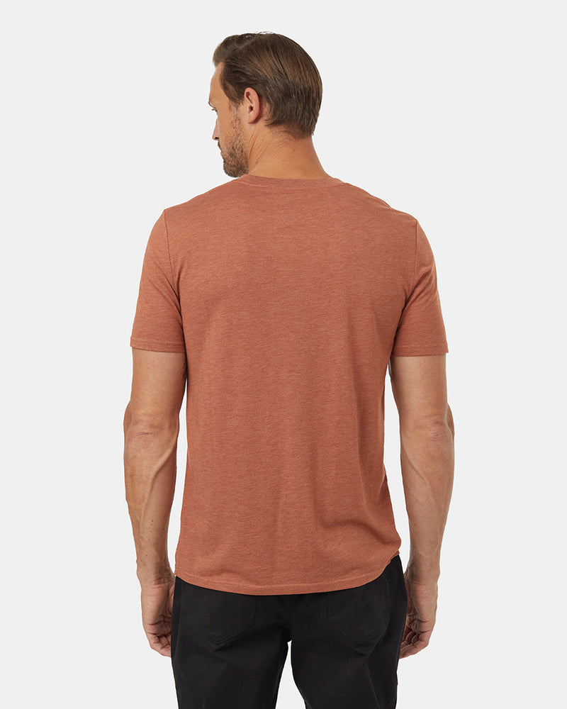 Orange-Recycled-Polyester-Crew-Neck-Tee