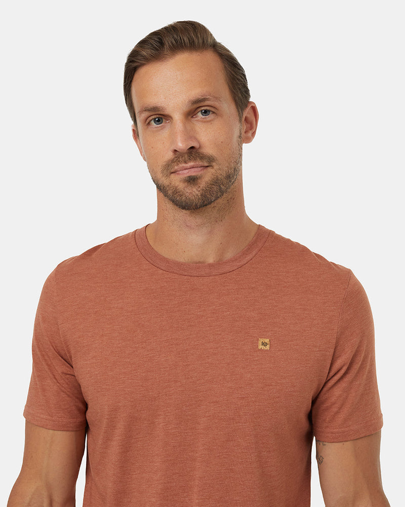 Orange-Recycled-Polyester-Crew-Neck-Tee