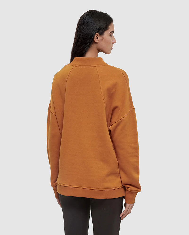 Orange-Relax-TreeFleece-Cardigan