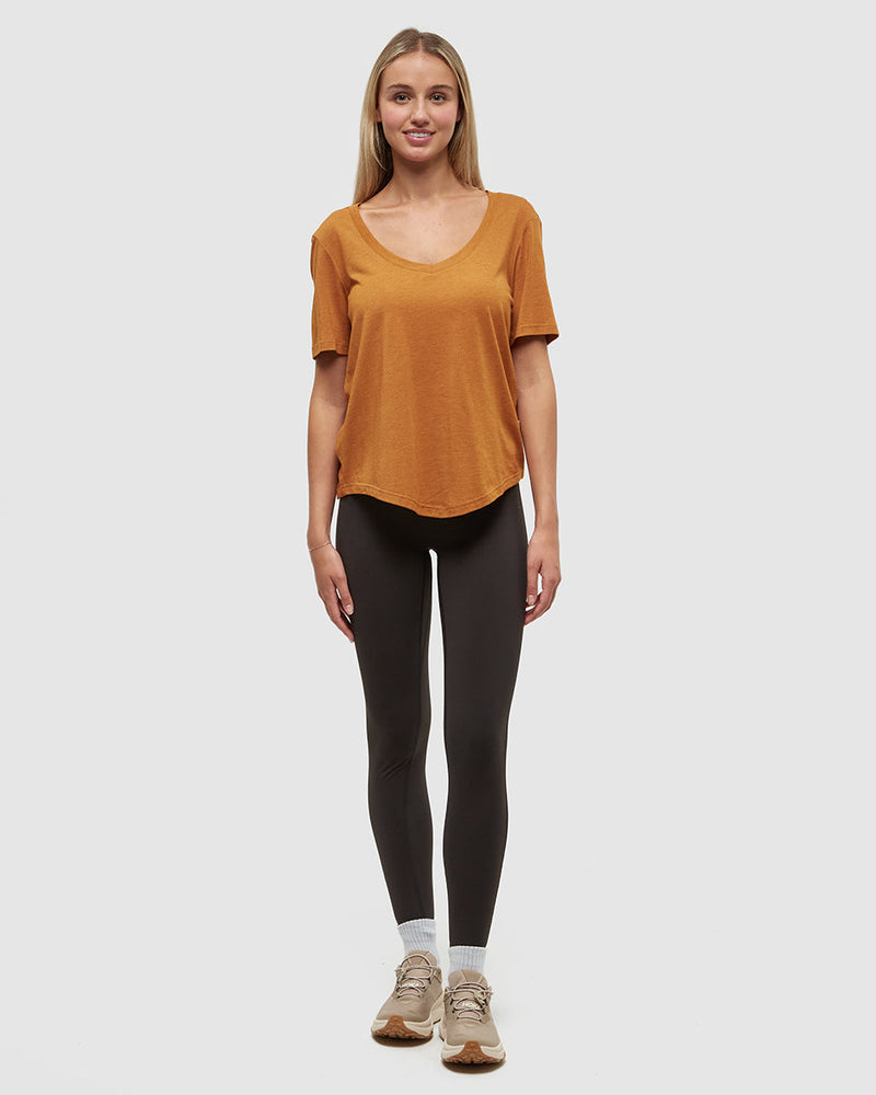 Orange-TreeBlend-V-Neck-T-Shirt