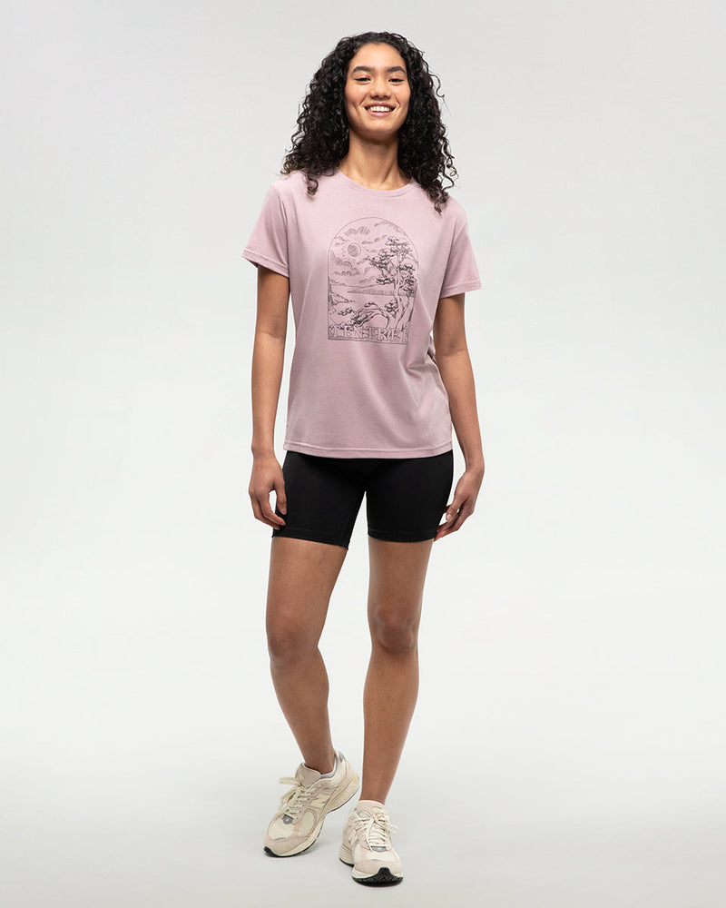 Pink-Crew-Neck-Graphic-Shortsleeve-T-Shirt