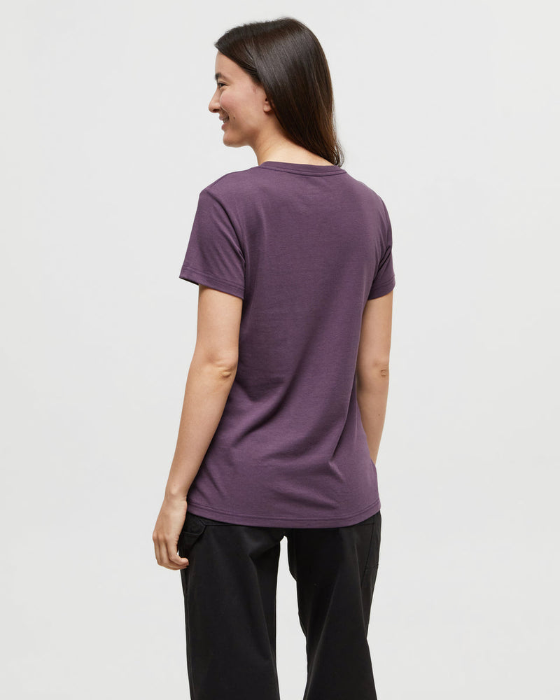 Purple-Crew-Neck-Graphic-Shortsleeve-T-Shirt