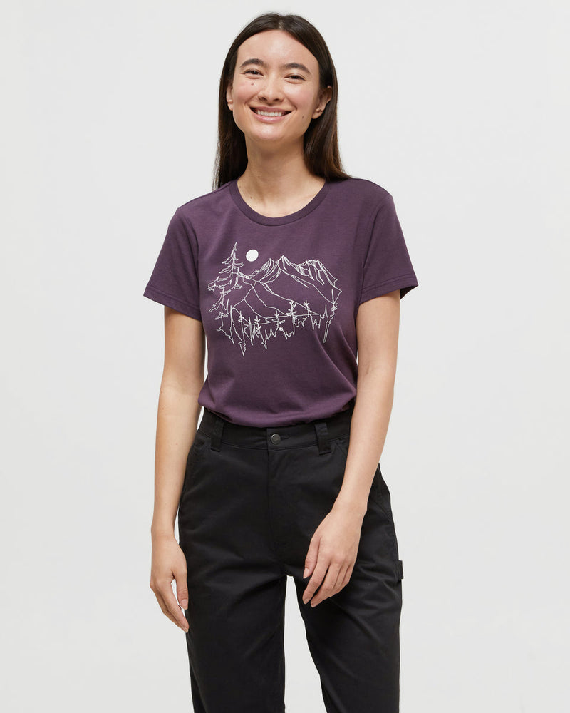 Purple-Crew-Neck-Graphic-Shortsleeve-T-Shirt