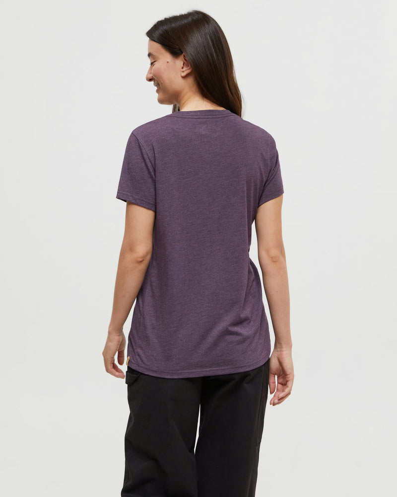 Purple-Recycled-Polyester-Crew-Neck-Tee