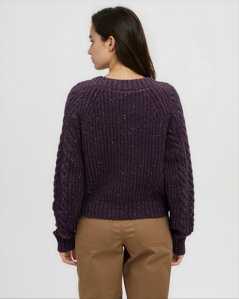 Purple-Women_s-Button-front-Cropped-Cardigan