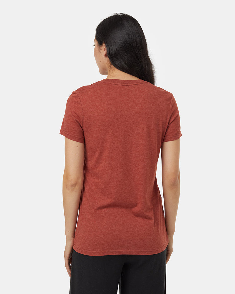 Red-Recycled-Polyester-Crew-Neck-T-Shirt