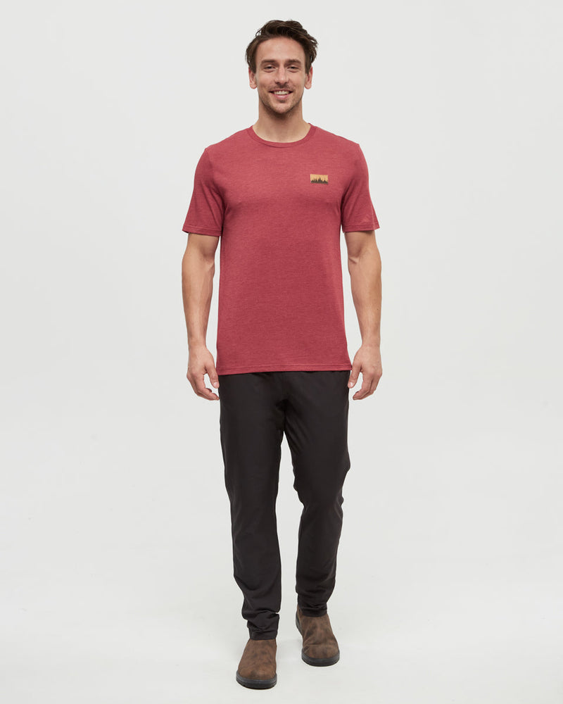 Red-Regular-Fit-Crew-Neck-T-shirt