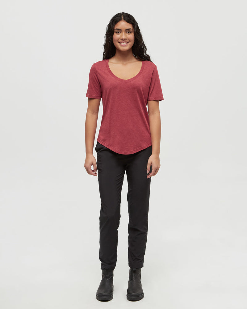 Red-TreeBlend-V-Neck-T-Shirt