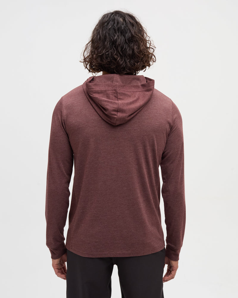 Red-Treeblend-Hooded-Longlseeve-T-Shirt
