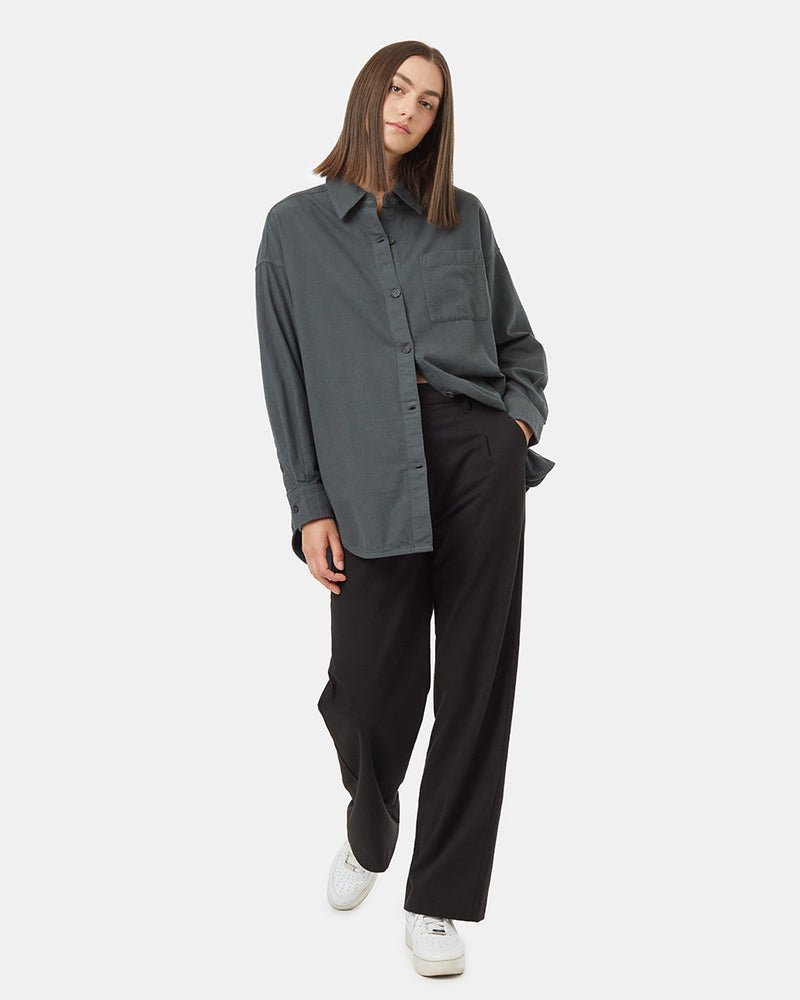 Green-Womens-Organic-Cotton-Longsleeve-Button-Down