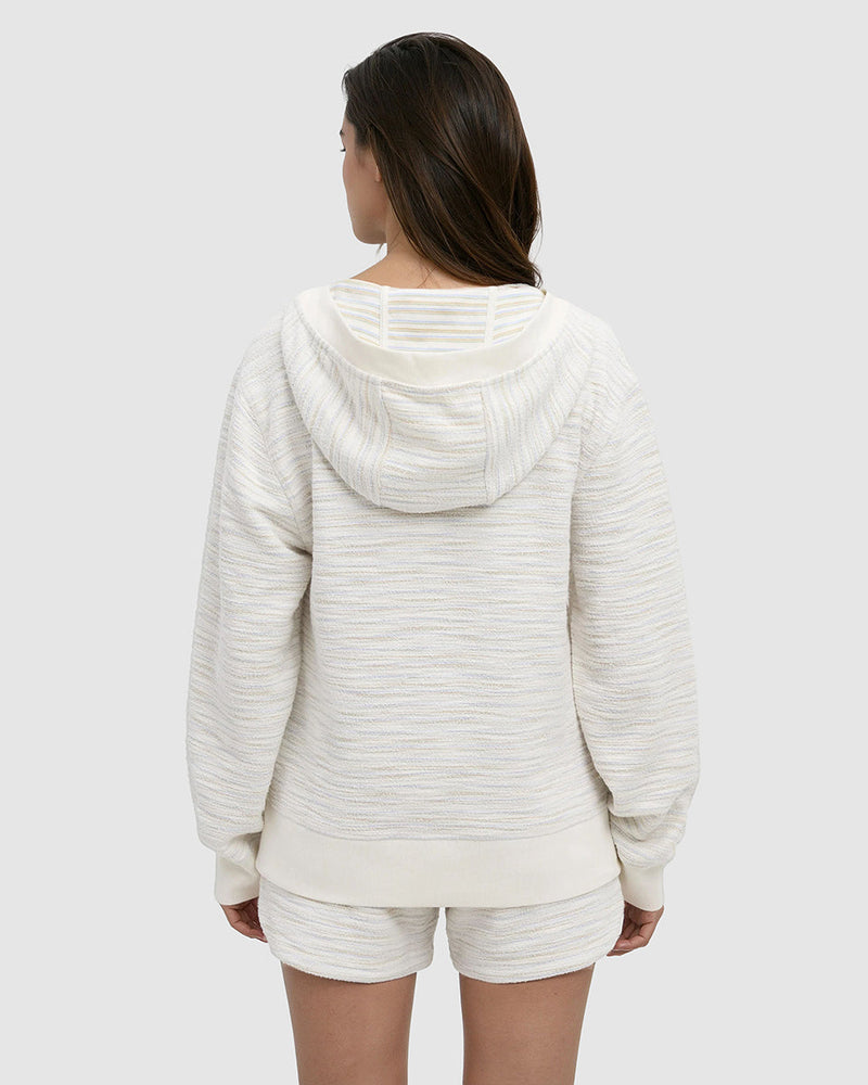 White-Relaxed-Fit-Slub-Cotton-Hoodie
