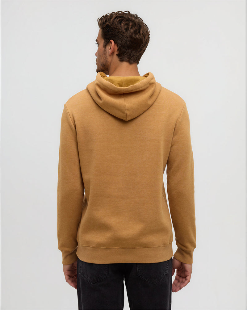 Yellow-Heather-Fleece-Regular-Fit-Set-In-Hoodie